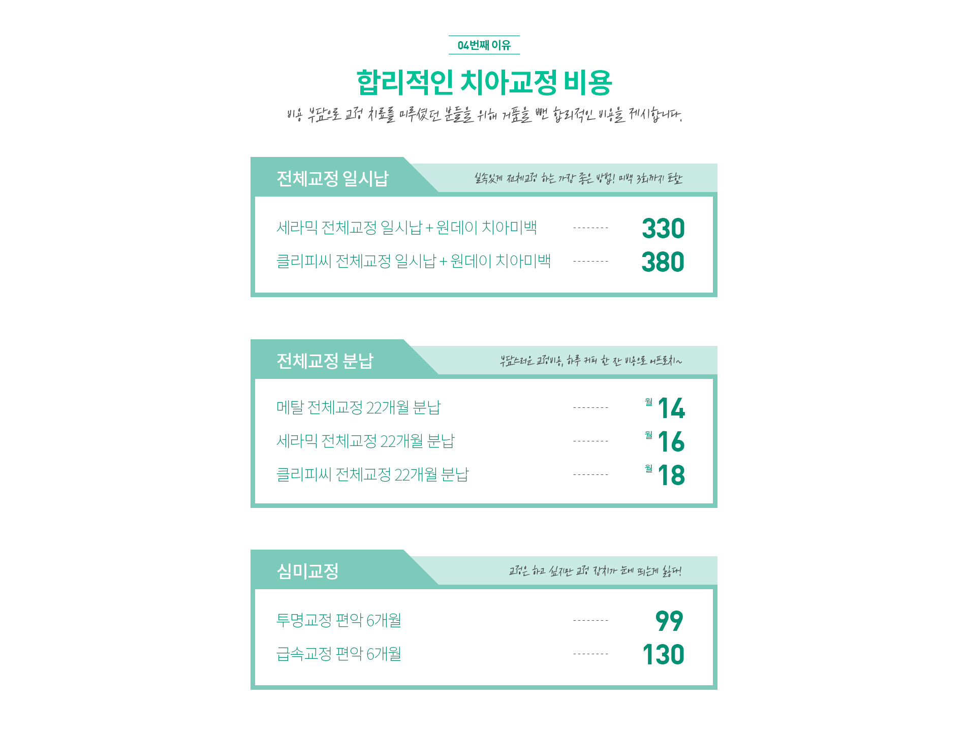 교정이벤트 수가